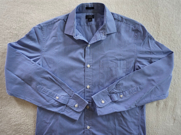 J.CREW Other - J.Crew Thompson Dress Shirt Mens 15-15.5 Blue Check Cotton Preppy Coastal Casual